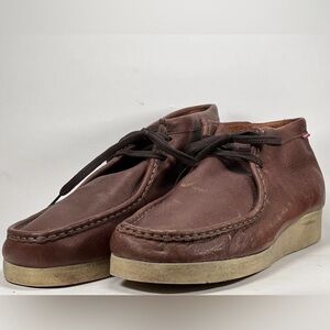 Clarks Mens Padmore 86256 Brown Oiled Leather Ankle Boots Size US 9 M